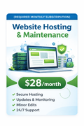 (Required Monthly Subscription) Website Hosting & Maintenance